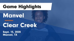 Manvel  vs Clear Creek  Game Highlights - Sept. 15, 2020