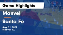 Manvel  vs Santa Fe  Game Highlights - Aug. 21, 2021