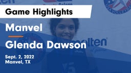 Manvel  vs Glenda Dawson  Game Highlights - Sept. 2, 2022