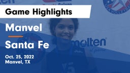 Manvel  vs Santa Fe  Game Highlights - Oct. 25, 2022