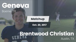 Matchup: Geneva  vs. Brentwood Christian  2017