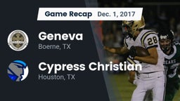 Recap: Geneva  vs. Cypress Christian  2017
