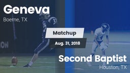 Matchup: Geneva  vs. Second Baptist  2018