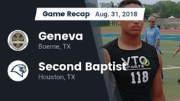 Recap: Geneva  vs. Second Baptist  2018