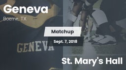 Matchup: Geneva  vs. St. Mary's Hall 2018