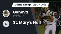 Recap: Geneva  vs. St. Mary's Hall 2018