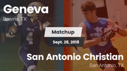 Matchup: Geneva  vs. San Antonio Christian  2018