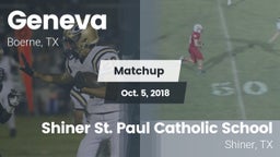 Matchup: Geneva  vs. Shiner St. Paul Catholic School 2018