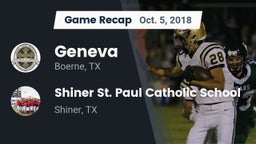 Recap: Geneva  vs. Shiner St. Paul Catholic School 2018
