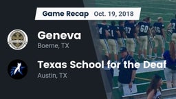 Recap: Geneva  vs. Texas School for the Deaf  2018