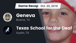 Recap: Geneva  vs. Texas School for the Deaf  2018