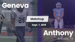 Matchup: Geneva  vs. Anthony  2019