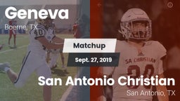 Matchup: Geneva  vs. San Antonio Christian  2019
