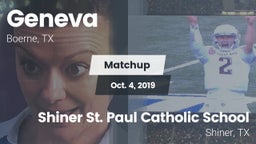 Matchup: Geneva  vs. Shiner St. Paul Catholic School 2019