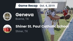 Recap: Geneva  vs. Shiner St. Paul Catholic School 2019