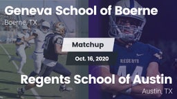 Matchup: Geneva  vs. Regents School of Austin 2020