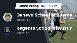 Recap: Geneva School of Boerne vs. Regents School of Austin 2020