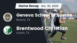 Recap: Geneva School of Boerne vs. Brentwood Christian  2020