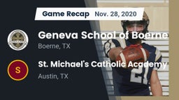 Recap: Geneva School of Boerne vs. St. Michael's Catholic Academy 2020