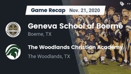 Recap: Geneva School of Boerne vs. The Woodlands Christian Academy  2020