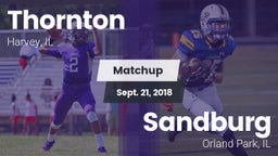 Matchup: Thornton  vs. Sandburg  2018