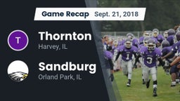Recap: Thornton  vs. Sandburg  2018