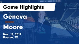 Geneva  vs Moore  Game Highlights - Nov. 14, 2017