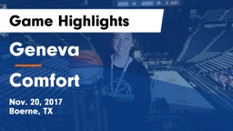 Geneva  vs Comfort  Game Highlights - Nov. 20, 2017