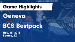 Geneva  vs BCS Bestpack Game Highlights - Nov. 15, 2018