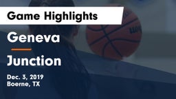 Geneva  vs Junction  Game Highlights - Dec. 3, 2019