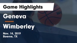Geneva  vs Wimberley  Game Highlights - Nov. 14, 2019