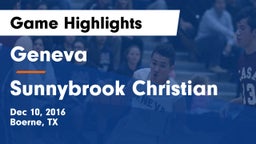 Geneva  vs Sunnybrook Christian Game Highlights - Dec 10, 2016