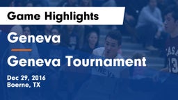 Geneva  vs Geneva Tournament Game Highlights - Dec 29, 2016