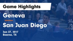 Geneva  vs San Juan Diego Game Highlights - Jan 27, 2017