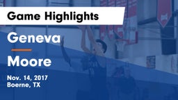 Geneva  vs Moore  Game Highlights - Nov. 14, 2017