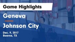 Geneva  vs Johnson City  Game Highlights - Dec. 9, 2017