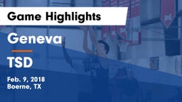 Geneva  vs TSD  Game Highlights - Feb. 9, 2018