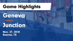 Geneva  vs Junction Game Highlights - Nov. 27, 2018