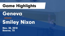 Geneva  vs Smiley Nixon Game Highlights - Nov. 30, 2018