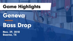 Geneva  vs Bass Drop Game Highlights - Nov. 29, 2018