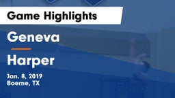 Geneva  vs Harper  Game Highlights - Jan. 8, 2019