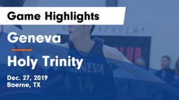 Geneva  vs Holy Trinity Game Highlights - Dec. 27, 2019