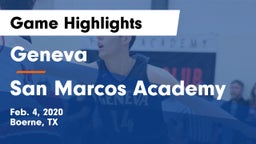 Geneva  vs San Marcos Academy  Game Highlights - Feb. 4, 2020