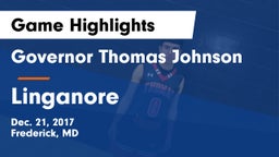 Governor Thomas Johnson  vs Linganore  Game Highlights - Dec. 21, 2017