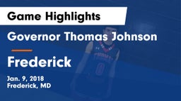 Governor Thomas Johnson  vs Frederick  Game Highlights - Jan. 9, 2018