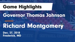 Governor Thomas Johnson  vs Richard Montgomery  Game Highlights - Dec. 27, 2018