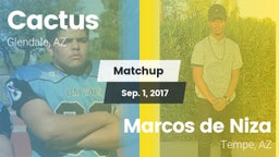 Matchup: Cactus  vs. Marcos de Niza  2017