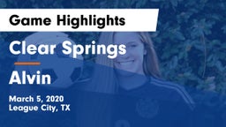 Clear Springs  vs Alvin  Game Highlights - March 5, 2020