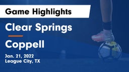 Clear Springs  vs Coppell  Game Highlights - Jan. 21, 2022