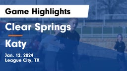 Clear Springs  vs Katy  Game Highlights - Jan. 12, 2024